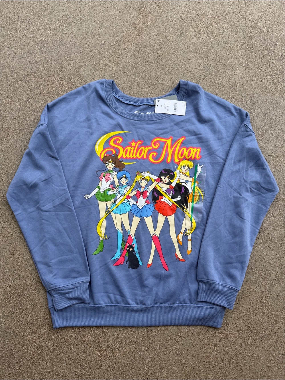 Sailor Moon Graphic Crewneck Sweatshirt - Blue